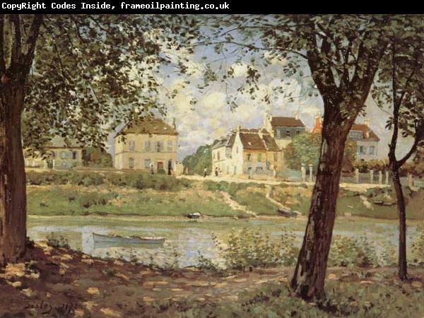 Alfred Sisley Village on the Banks of the Seine